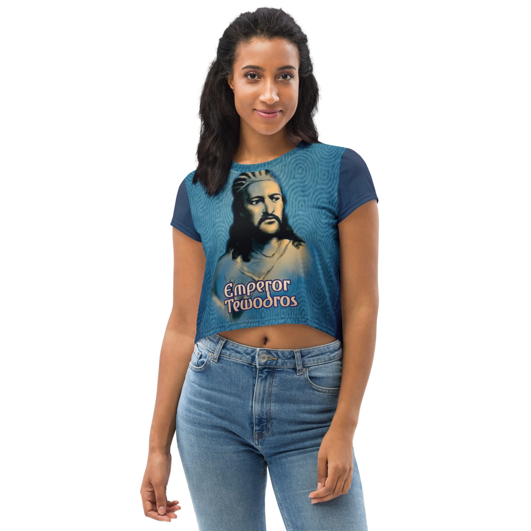 Emperor Tewodros All-Over Print Crop Tee