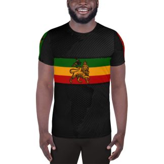 Lion of Judah World All-Over Print Men's Athletic T-shirt