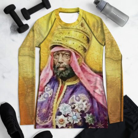 Golden Emperor Menelik II Art Women's Rash Guard