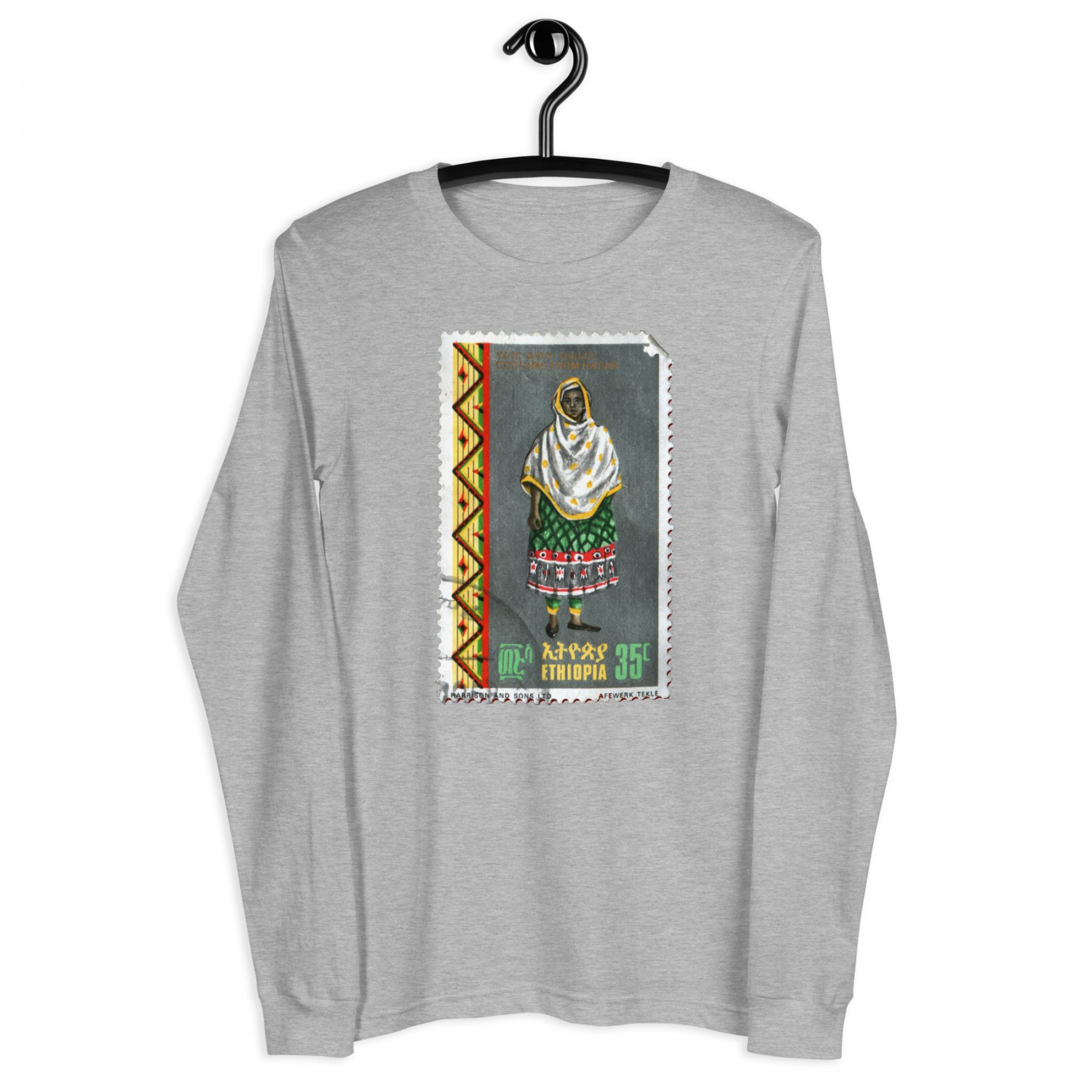 Ethiopian Stamp Unisex Long Sleeve Tee