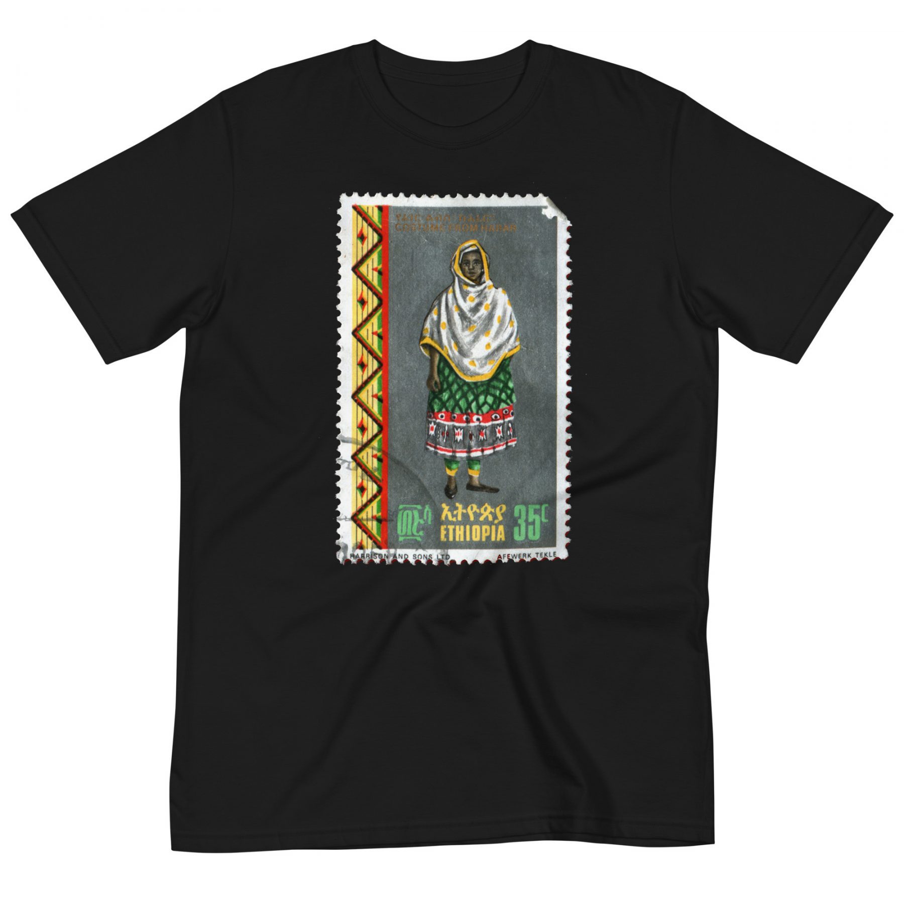 Ethiopian Stamp Organic T-Shirt