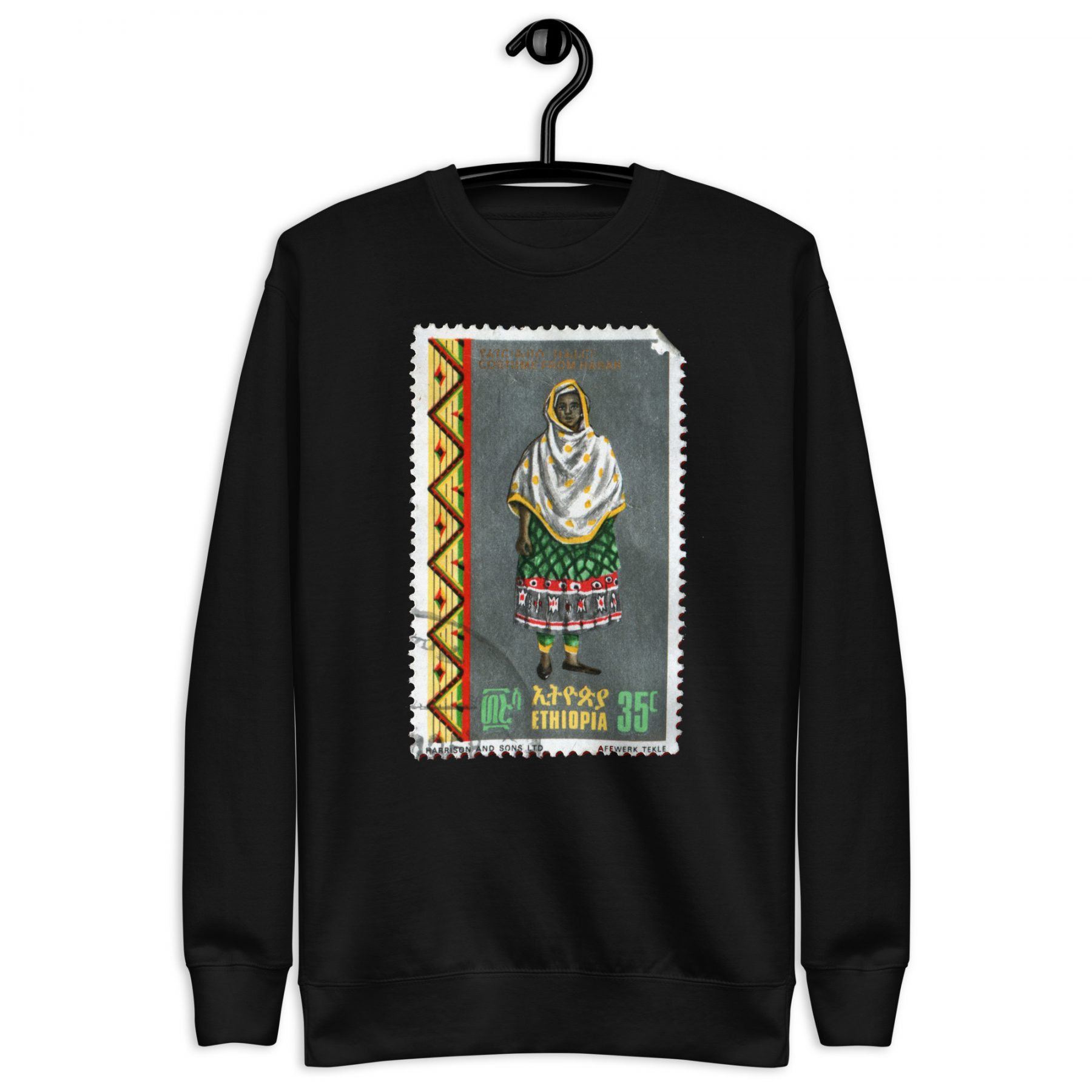 Ethiopian Stamp Unisex Premium Sweatshirt
