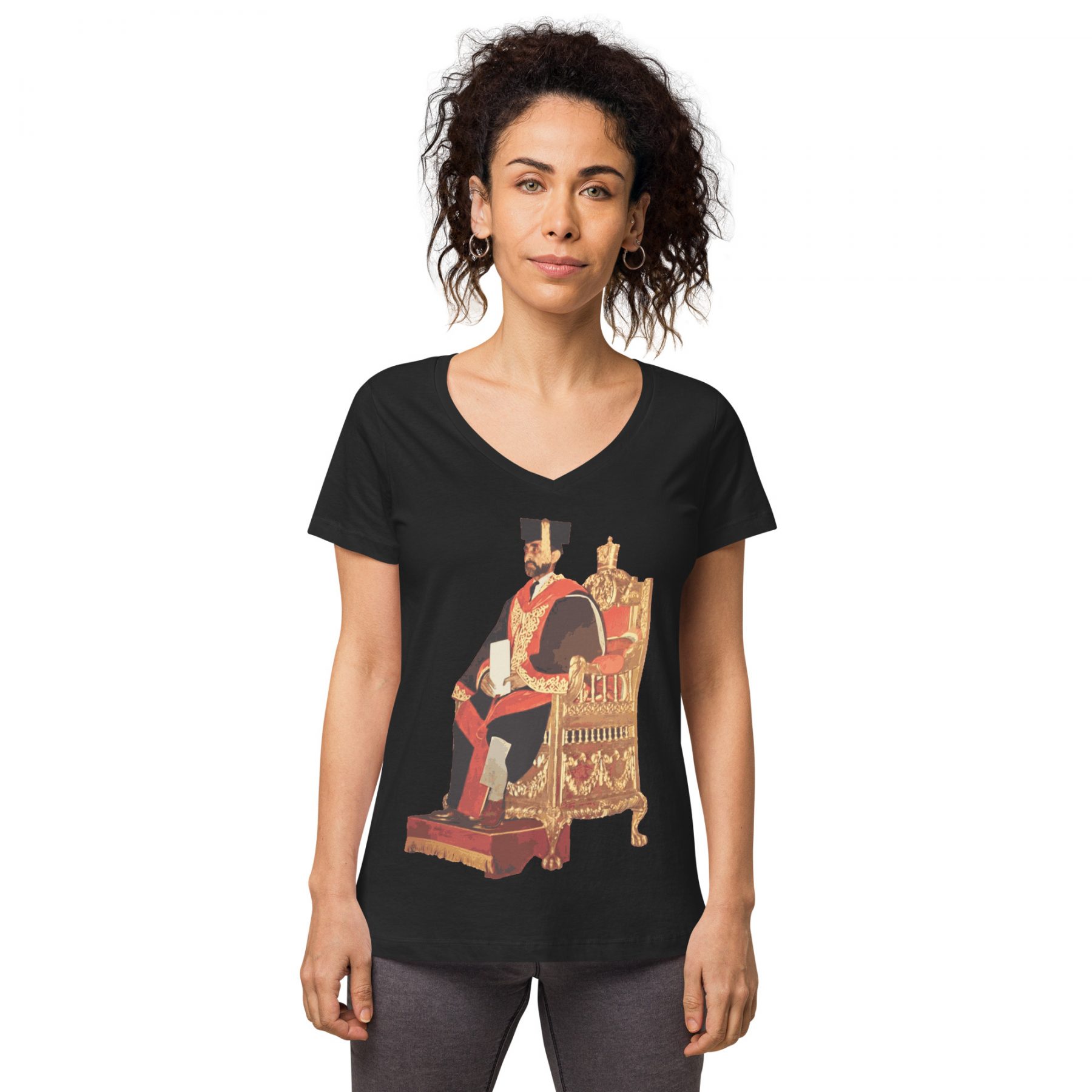 Education-is-Key- Women’s fitted v-neck t-shirt