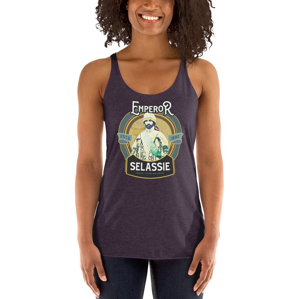 Emperor Selassie Vintage Women's Racerback Tank